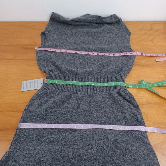 ASTR Sweater Midi Dress Size M Color Charcoal Off The Shoulder Slit Women - Picture 12 of 13